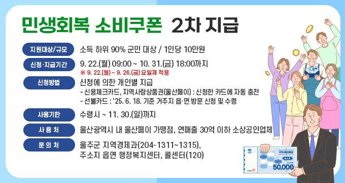민생회복 소비쿠폰 2차 지급