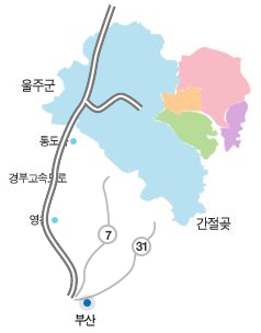 부산 방면 약도